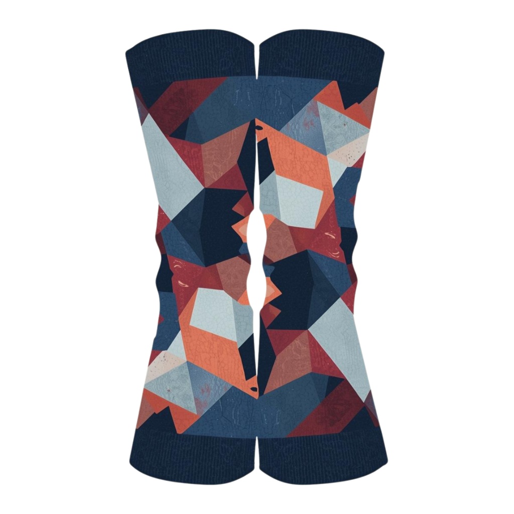 冬を彩る キュビスム風アシンメトリークリップアート10点セット PNG(背面透過)