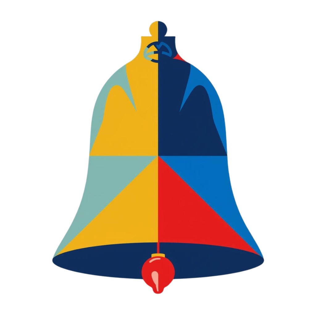 冬を彩る キュビスム風アシンメトリークリップアート10点セット PNG(背面透過)