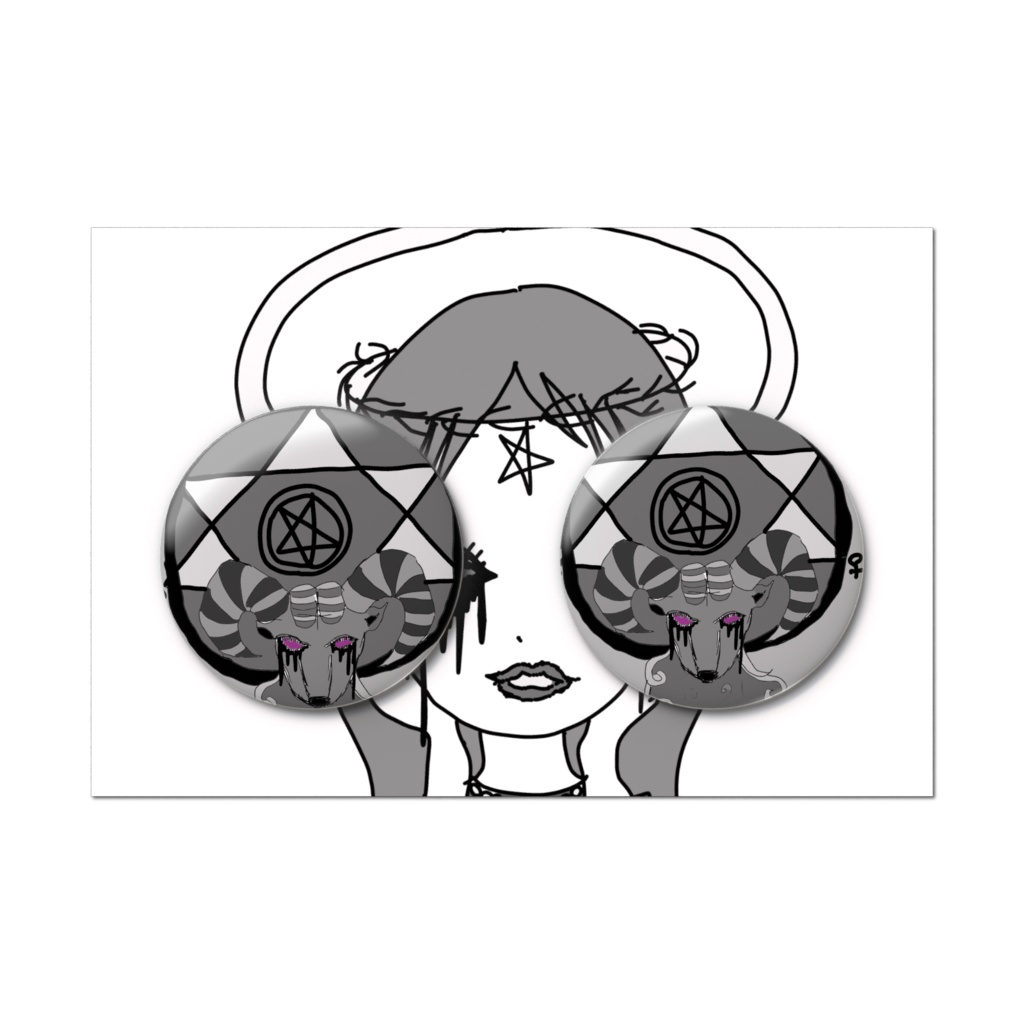 悪魔666缶バッジ