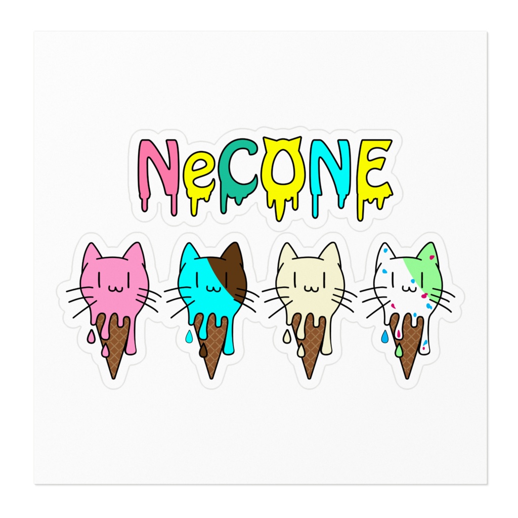 NeCONE ステッカー