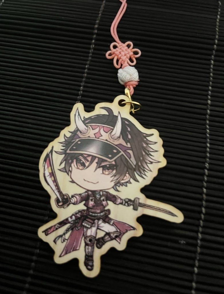 無双木製キーホルダー 第一弾 小早川隆景&山中鹿介