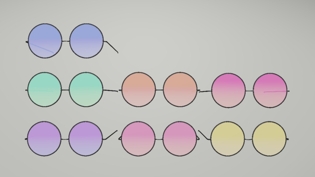 【VRC想定アクセサリー】ばけものグラス