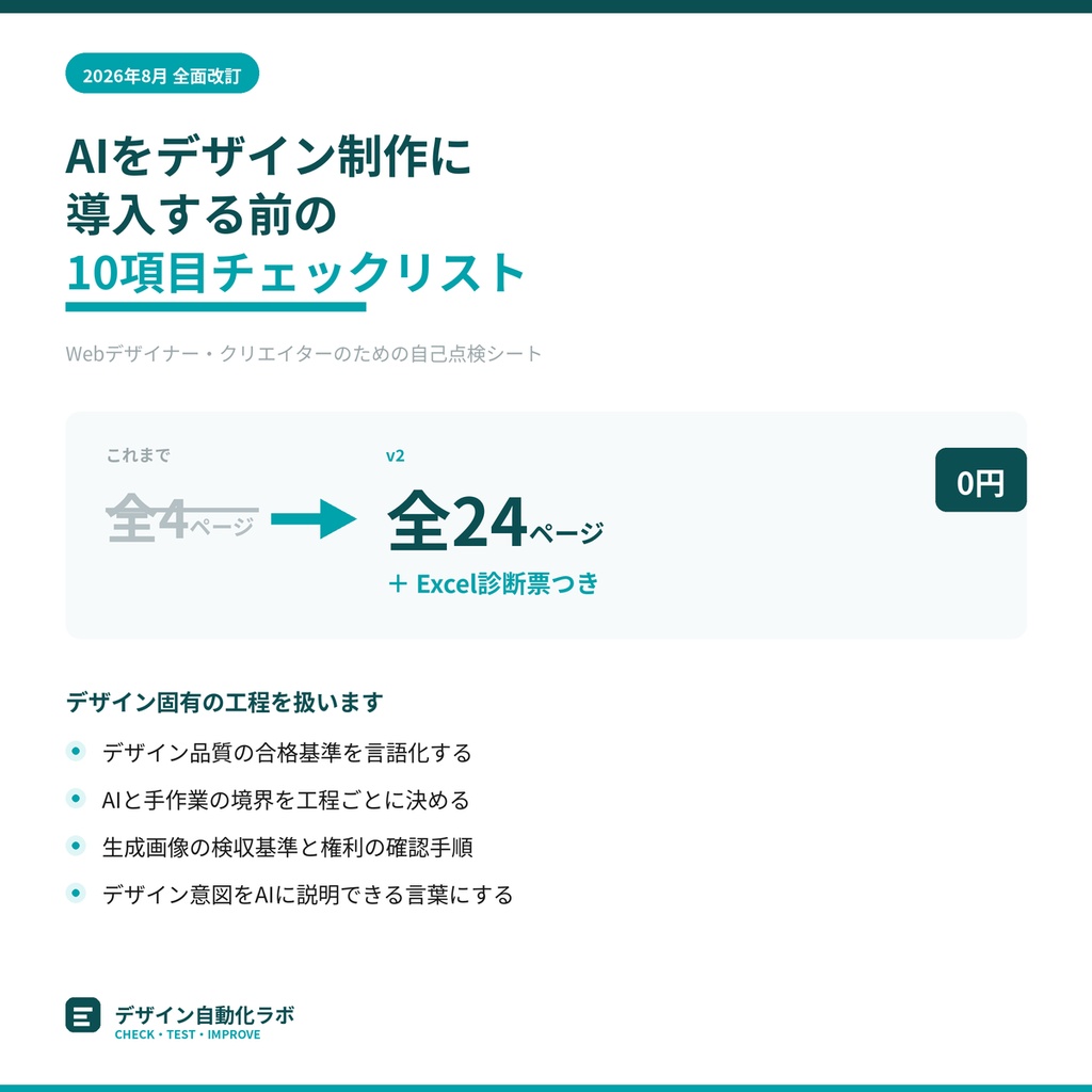 AIをデザイン制作に導入する前の10項目チェックリスト