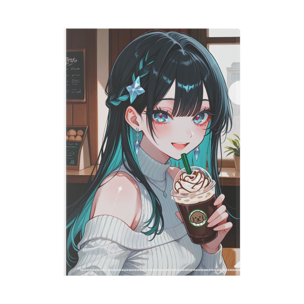 お嬢様のA4クリアファイル