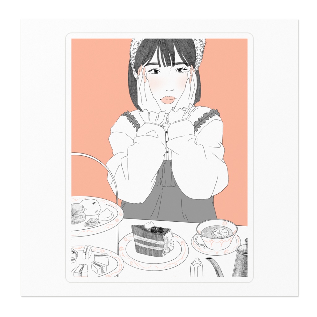 ロリータ少女のステッカー