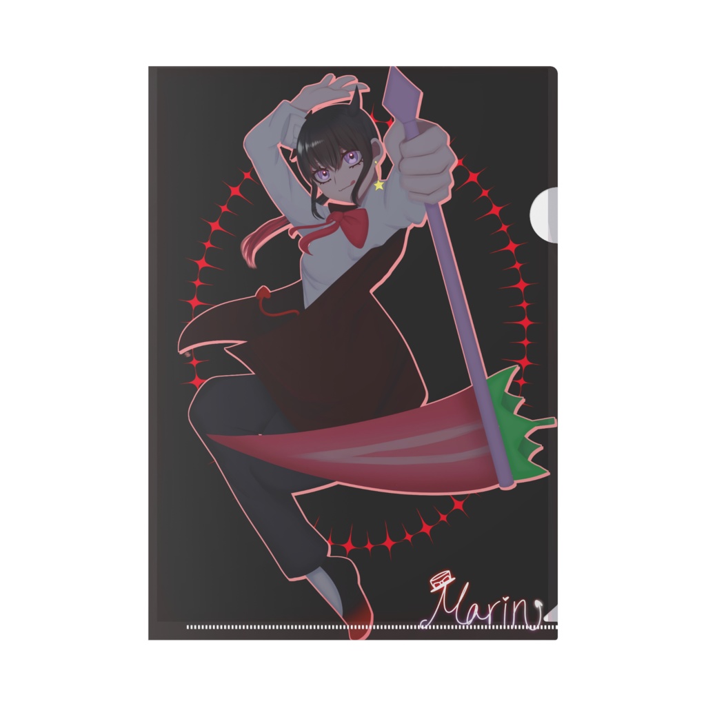 学校や仕事中も一緒!小悪魔のクリアファイル