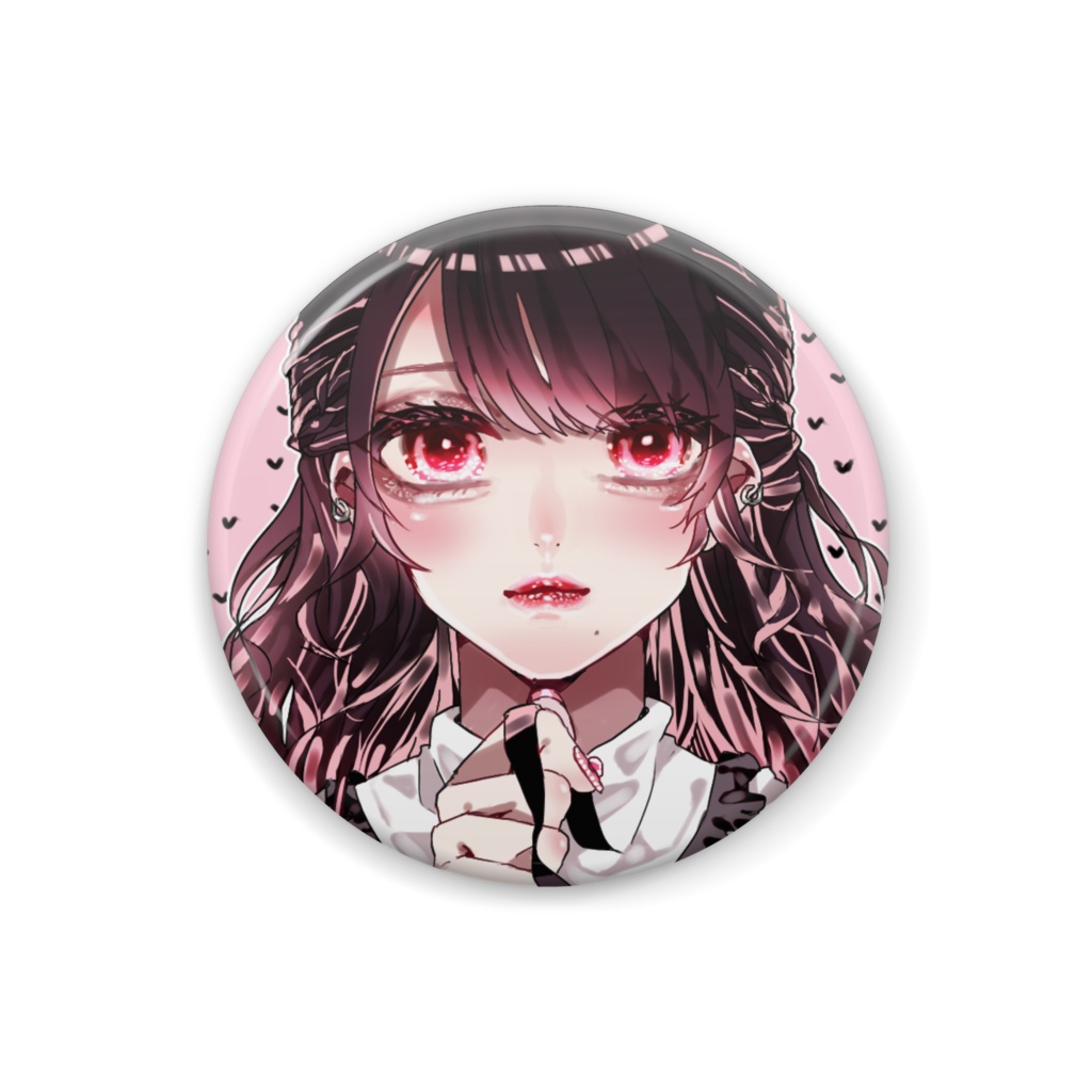 地雷系女子缶バッジ