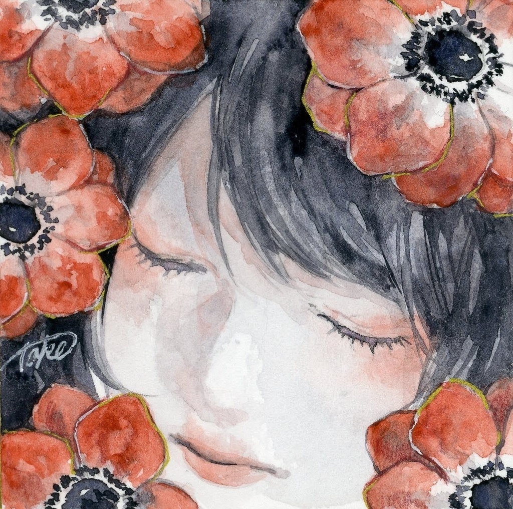 豆色紙原画