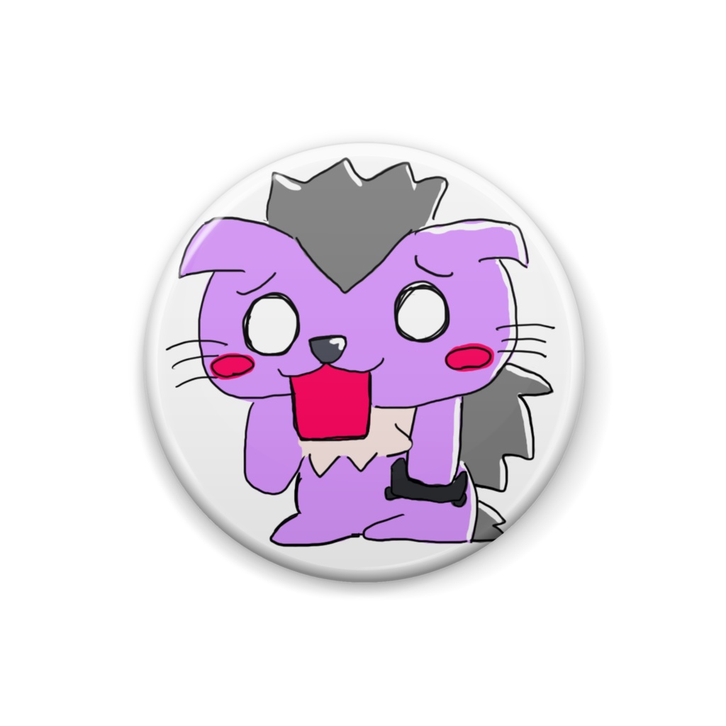 ねこからす缶バッチ１