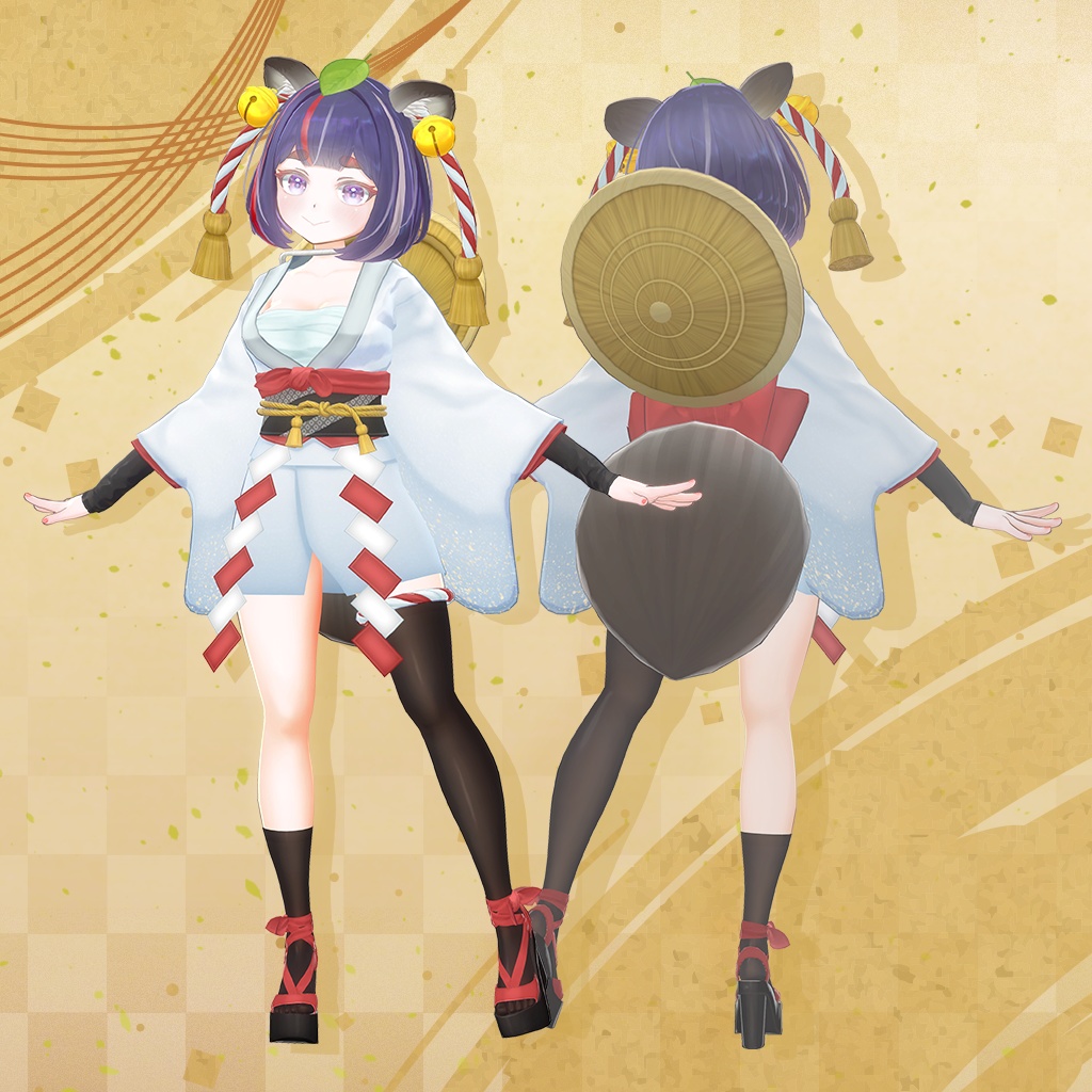 オリジナル3Dモデル 【まつり と タヌえもん】