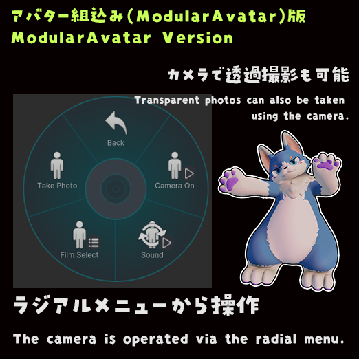 VRChat ギミック アバターステッカーカメラ (Avatar Sticker Camera) - いるか興産 - BOOTH