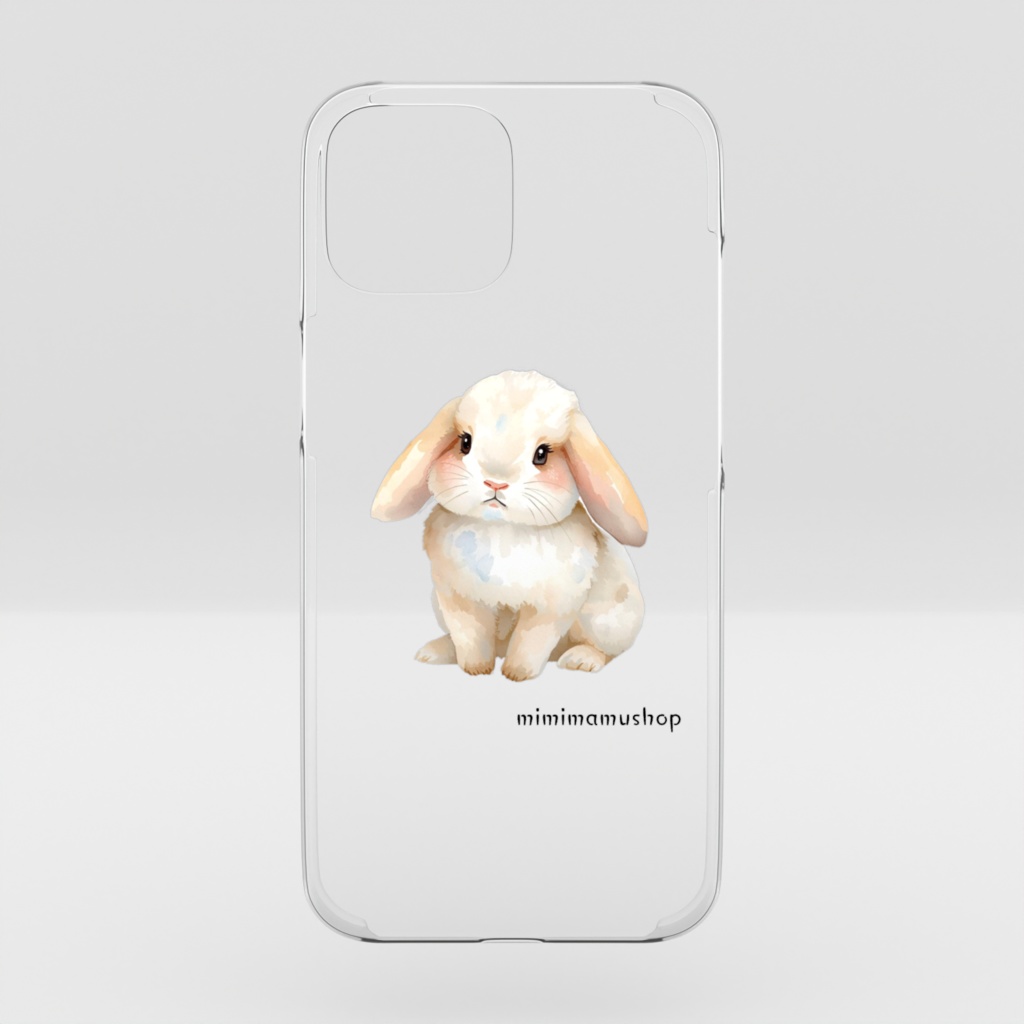可愛いウサギのiphoneクリアカバーケース①