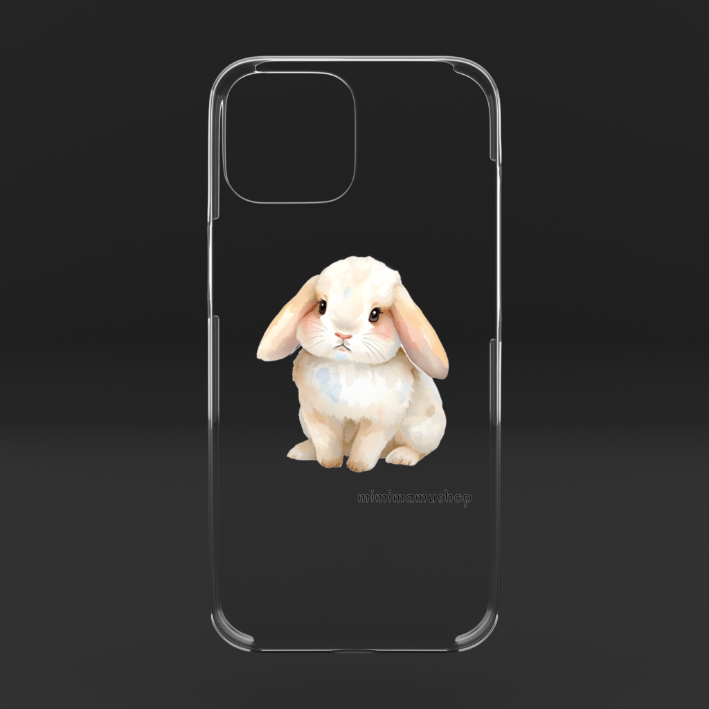 可愛いウサギのiphoneクリアカバーケース①