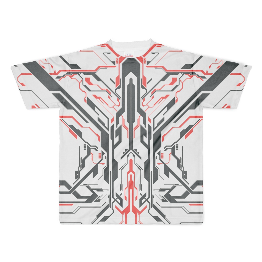 Black and Red Futuristic Symmetrical Abstract