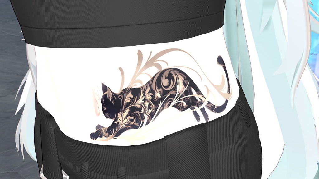 透過アートタトゥー素材 (cat)