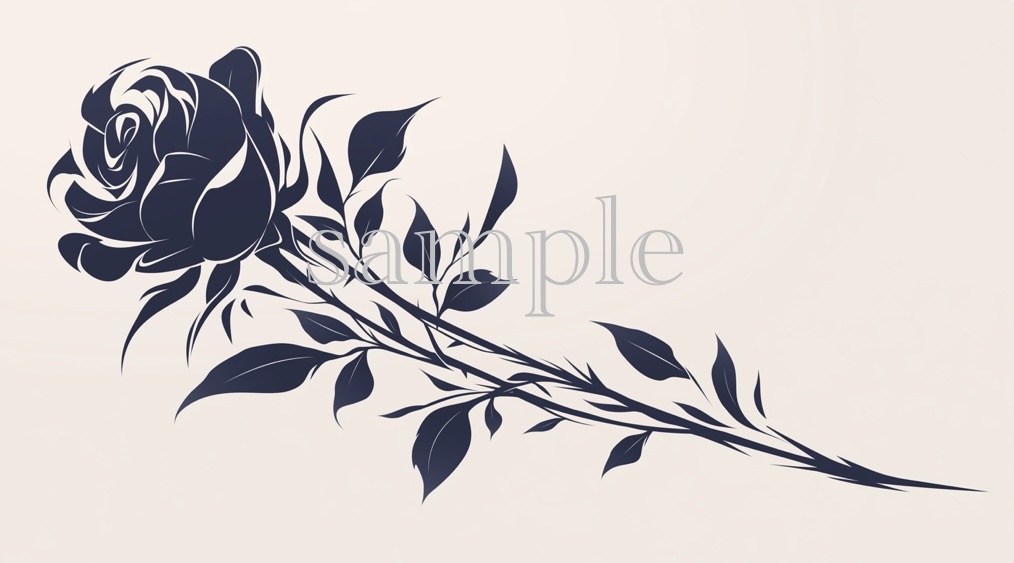 透過アートタトゥー素材　(ローズ)