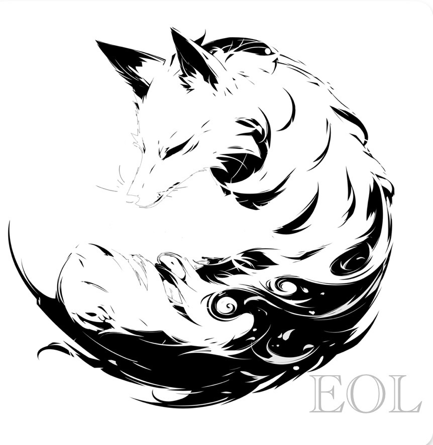 Fox Profile|Echo of Light – Blackwork Tattoo