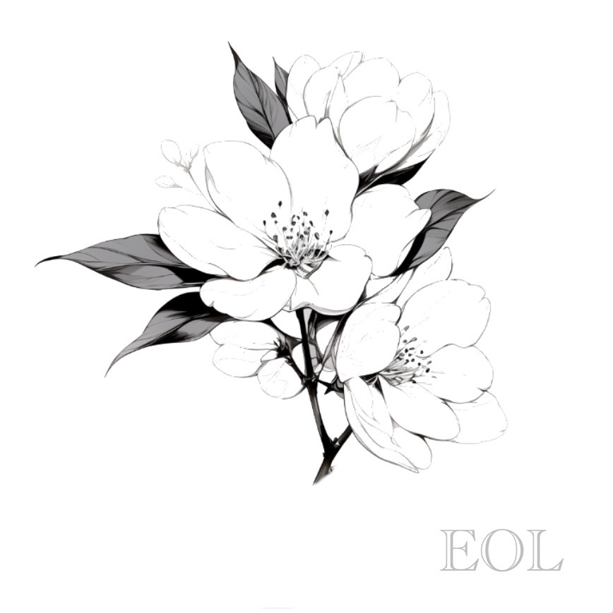 Sakura Bloom|Echo of Light – Blackwork Tattoo