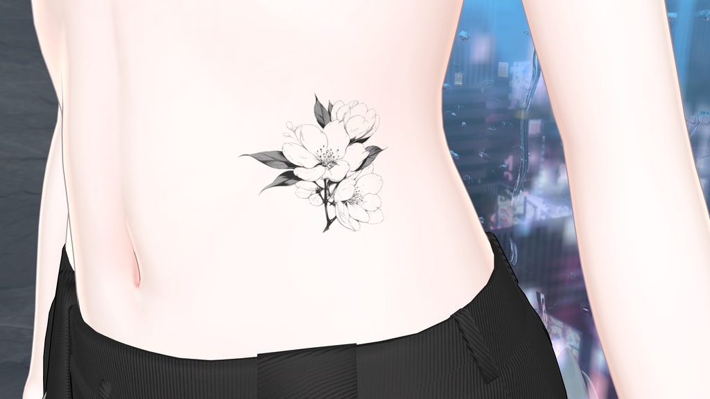 透過アートタトゥー素材 sakura