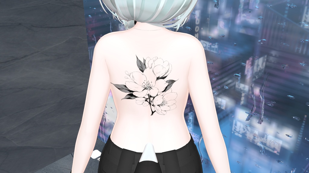 透過アートタトゥー素材 sakura