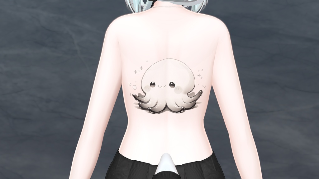 透過アートタトゥー素材 たこ