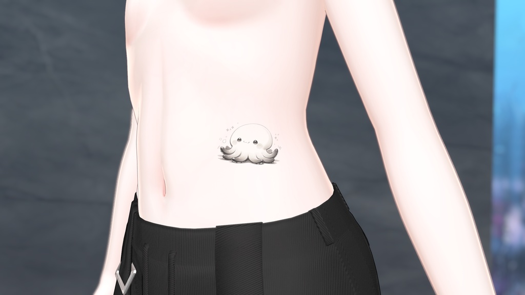 透過アートタトゥー素材 　たこ