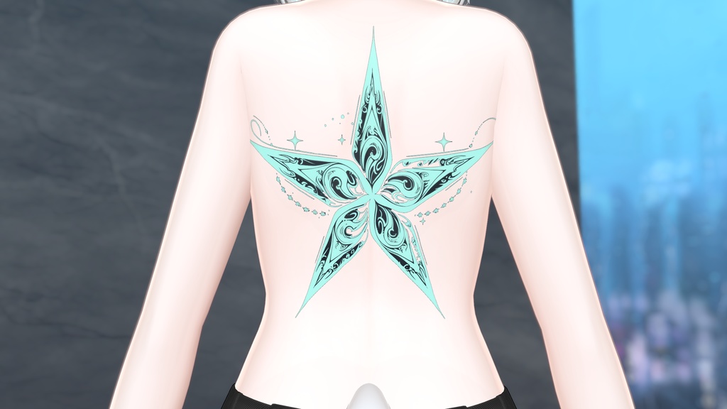 透過アートタトゥー素材 スターフィッシュ