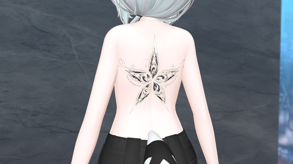 透過アートタトゥー素材 スターフィッシュ