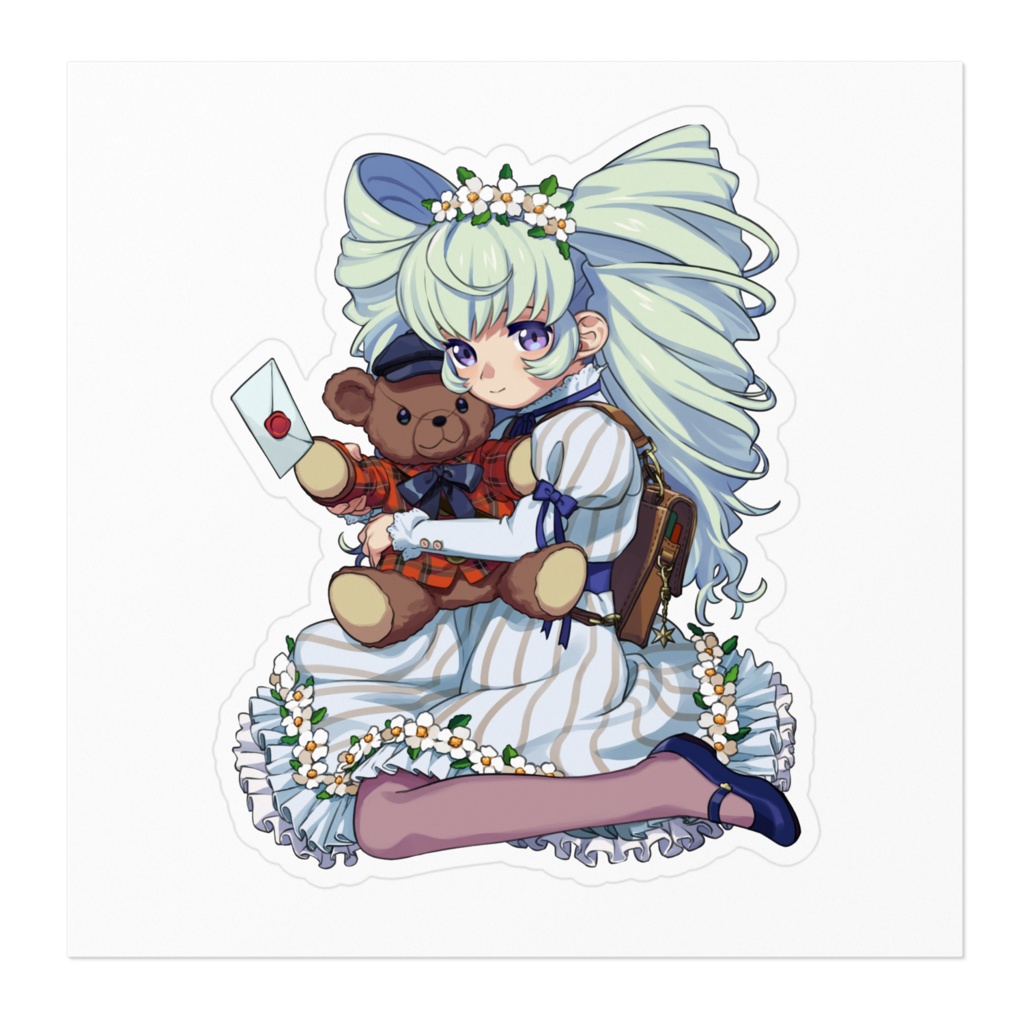 ターニャのステッカー(白)