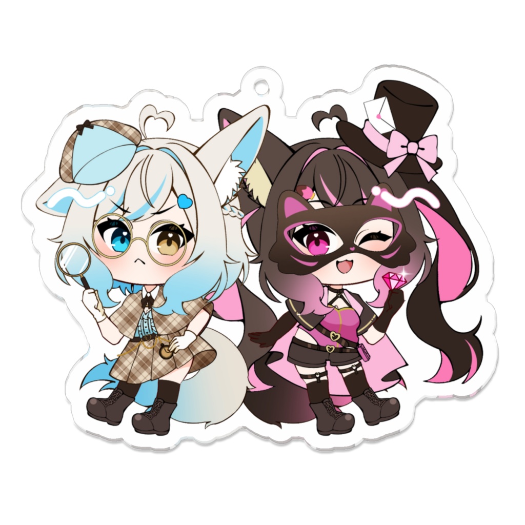 2026年犬月りうるホワイトデーアクキー【ブルー&ピンク】