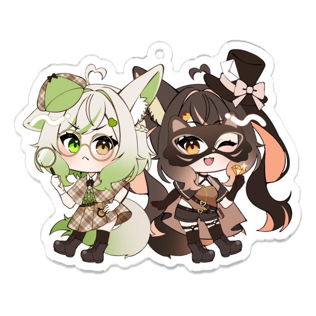 2026年犬月りうるホワイトデーアクキー【グリーン&オレンジ】