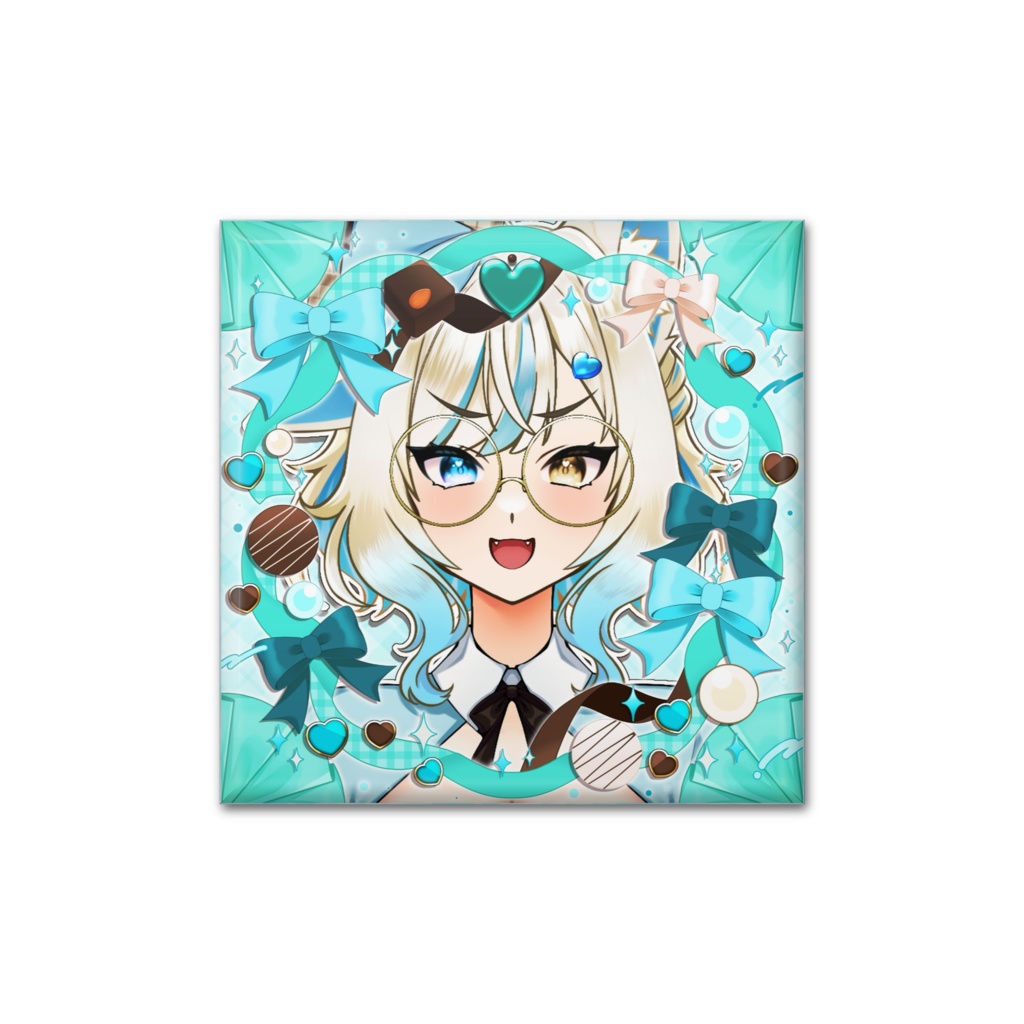 2026年犬月りうるホワイトデー缶バッジ【ブルー】