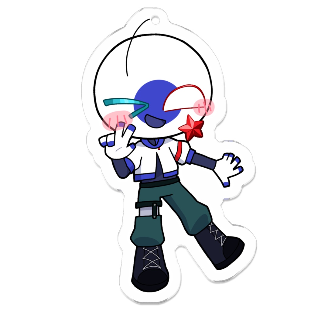 【枠担当者絵!】にこちぴーす✌🏻中サイズ