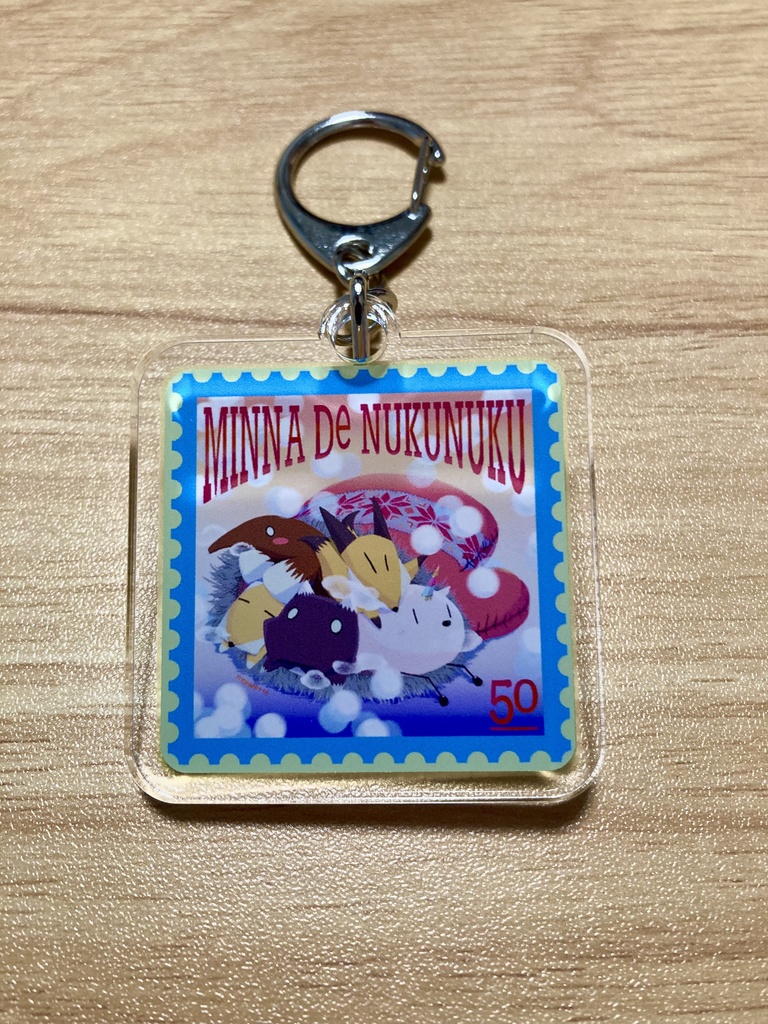 手袋にぬくぬくアクリルキーホルダー