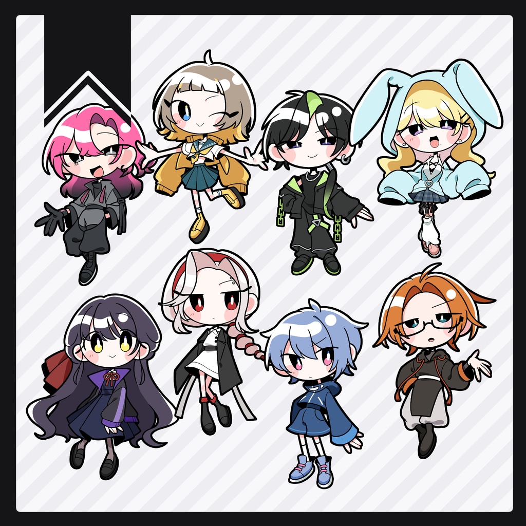 東京ノスタライト ミニキャラステッカー
