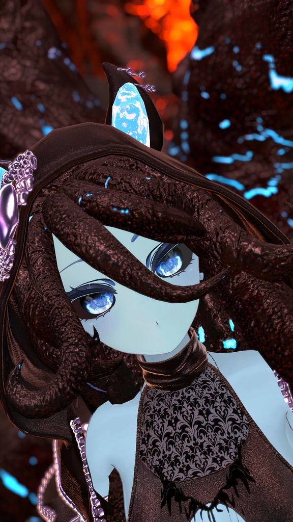 【複数アバター対応】揺らめく炎の瞳テクスチャ