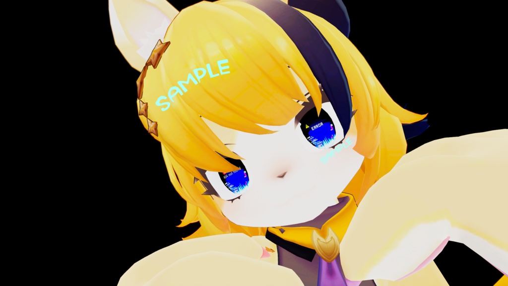 【複数アバター対応】エラーの瞳テクスチャ