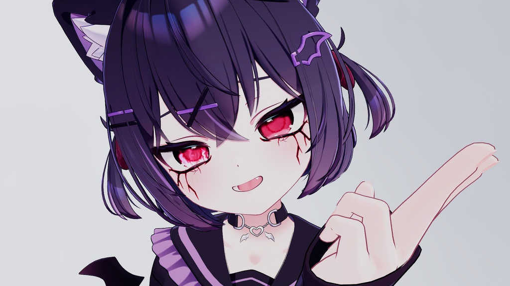 【複数アバター対応】ひび割れ風メイクテクスチャ