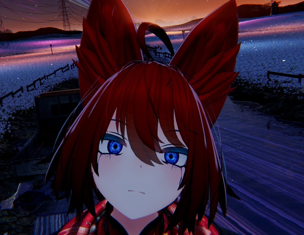 【複数アバター対応】ひび割れ風メイクテクスチャ