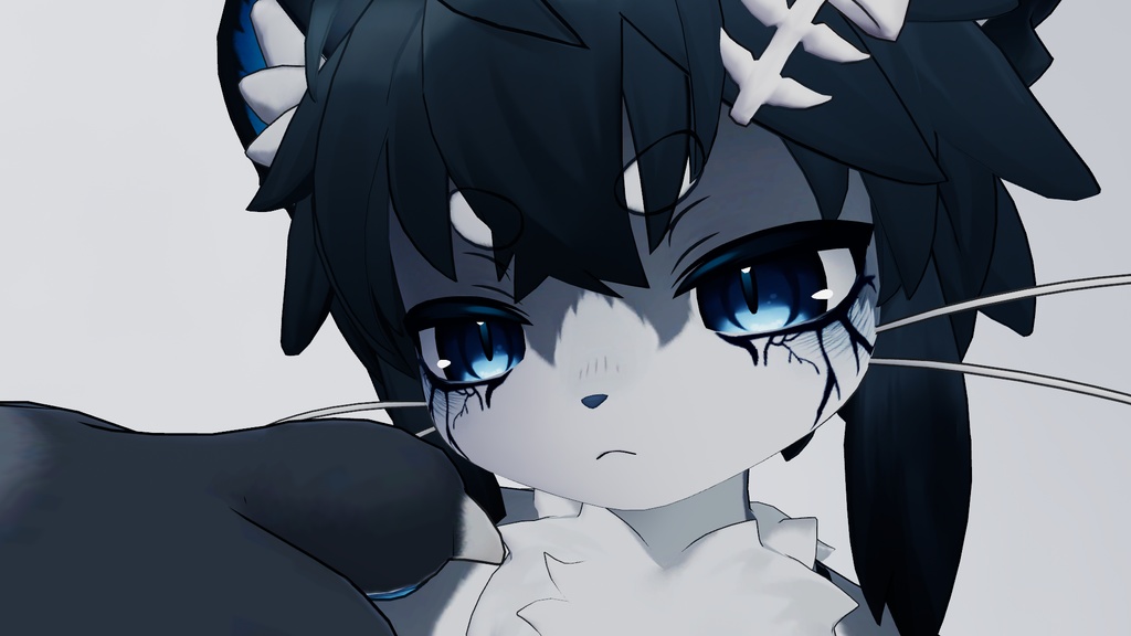 【複数アバター対応】ひび割れ風メイクテクスチャ