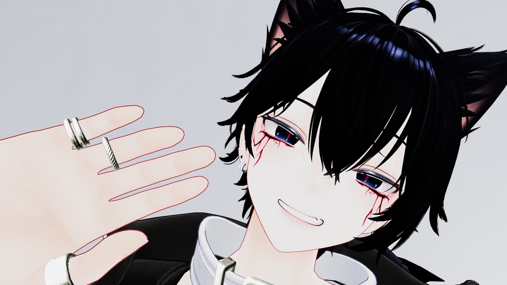 【複数アバター対応】ひび割れ風メイクテクスチャ