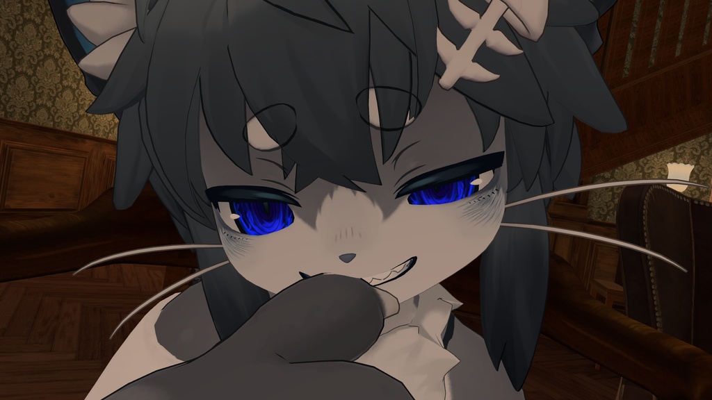 【複数アバター対応】ぐるぐる目テクスチャ