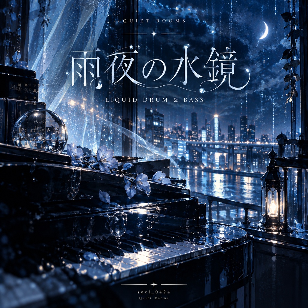 雨夜の水鏡