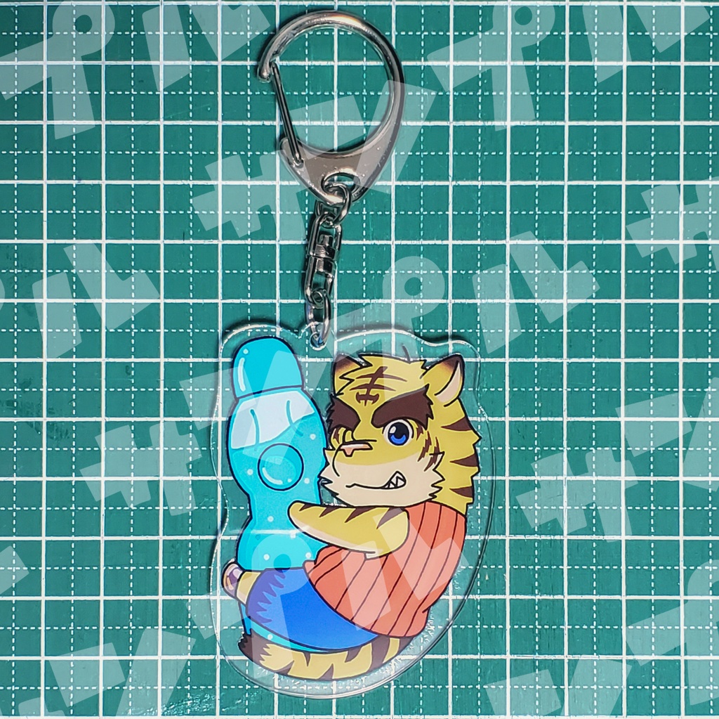 漏れなつ。大島 虎彦 アクリルキーホルダー ぎゅっとサイダーver.