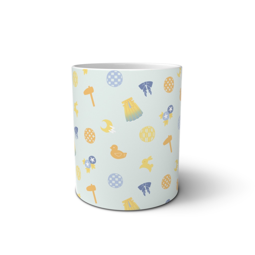 夏とと小物柄 マグカップ