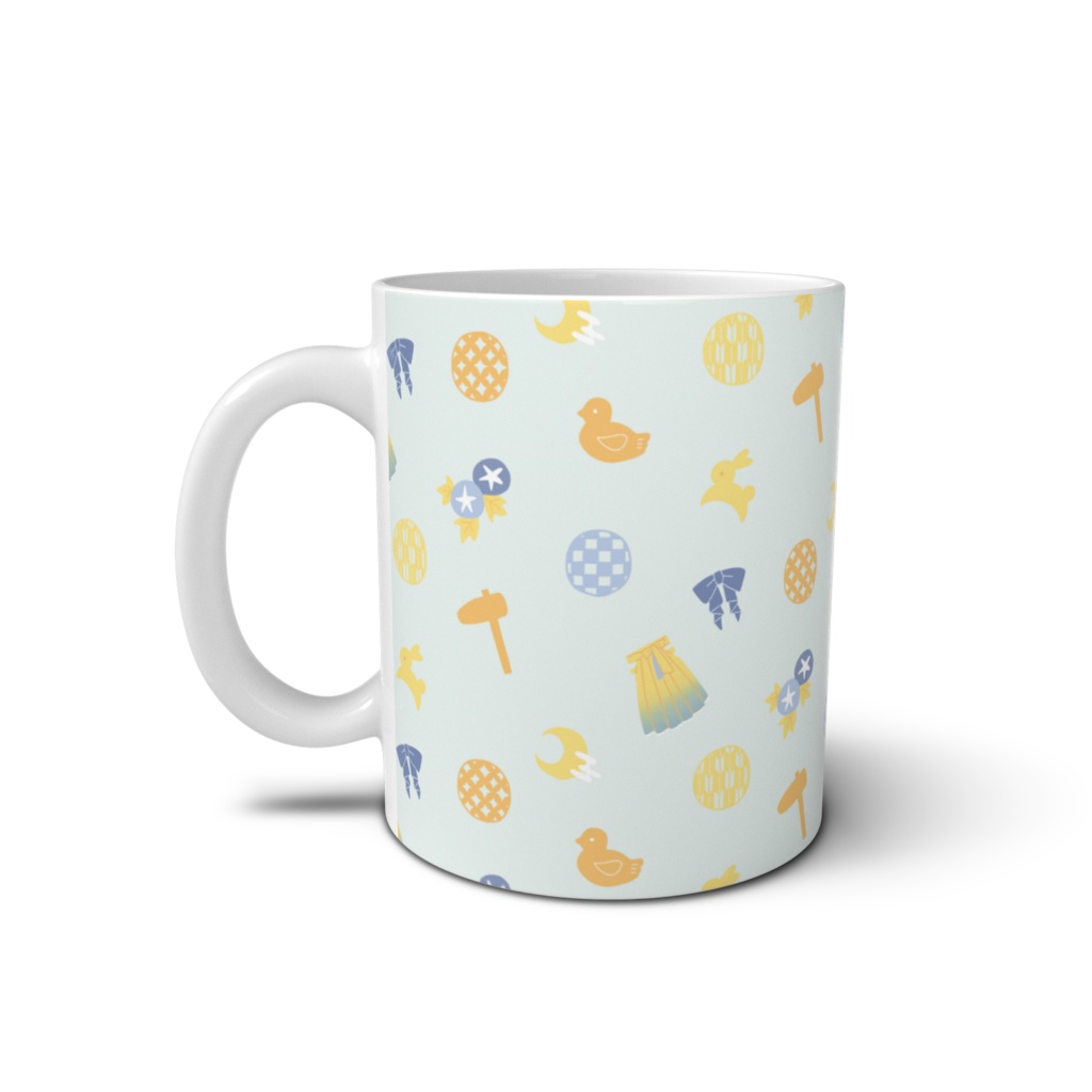 夏とと小物柄 マグカップ