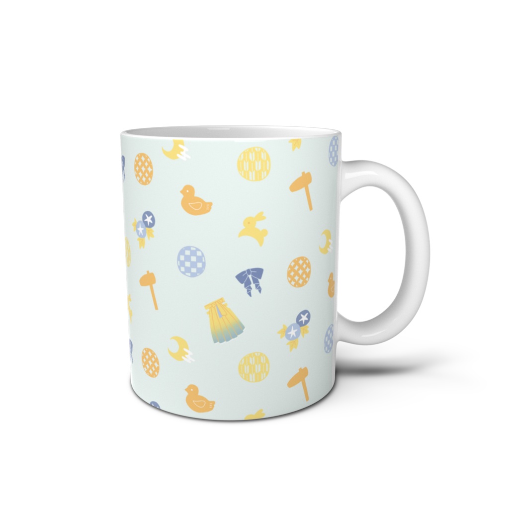 夏とと小物柄 マグカップ