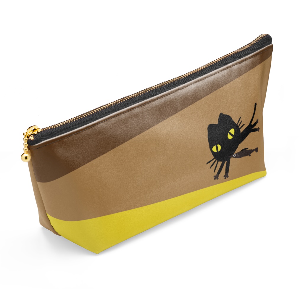 サンマとクロネコのポーチ