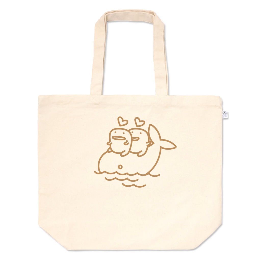 クジラに乗ったイルカくんトートバッグ