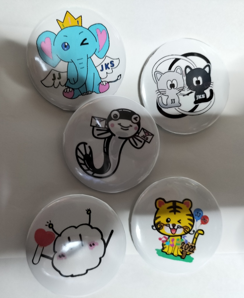SHOWROOM配布アバター缶バッジ5個セット　ゆうびんやさんver